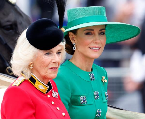 Queen Camilla and Kate Middleton. 
