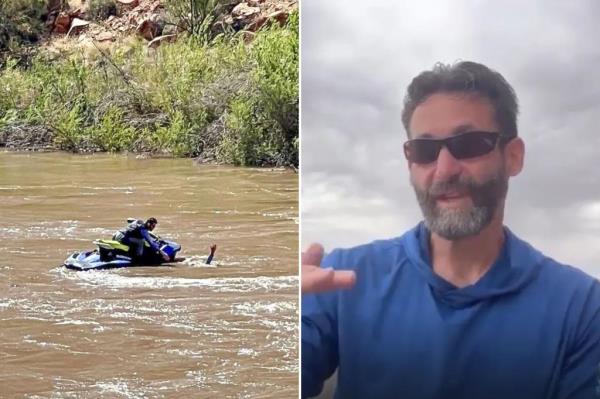 英勇的路人营救在科罗拉多河溺水的父亲和儿子
