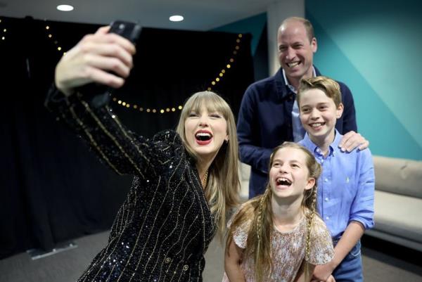 Taylor Swift with the royals