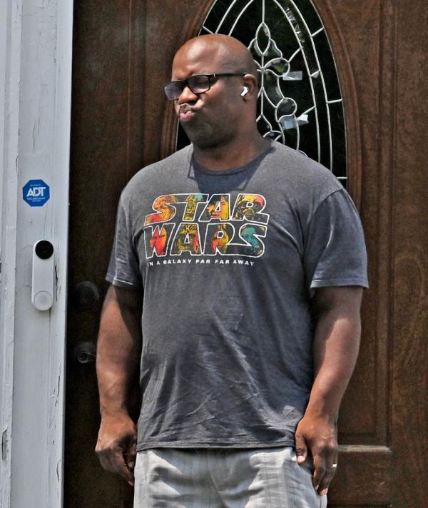 Co<em></em>ngressman Jamaal Bowman (pictured) leaves his home in Yo<em></em>nkers after getting beat by George Latimer in the Democratic primary for the 16th Co<em></em>ngressional District in New York.